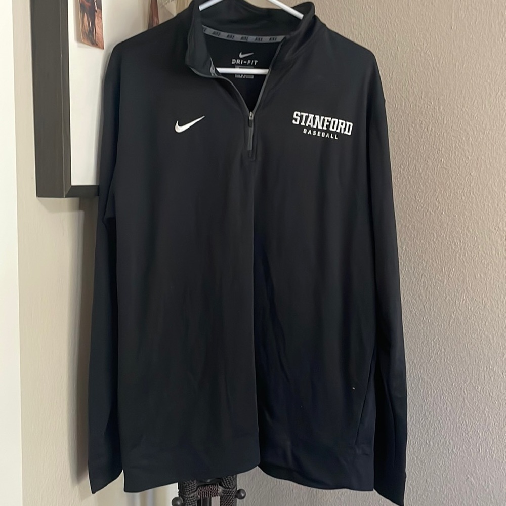 Nike men’s Size L Stanford Baseball 1/4 zip